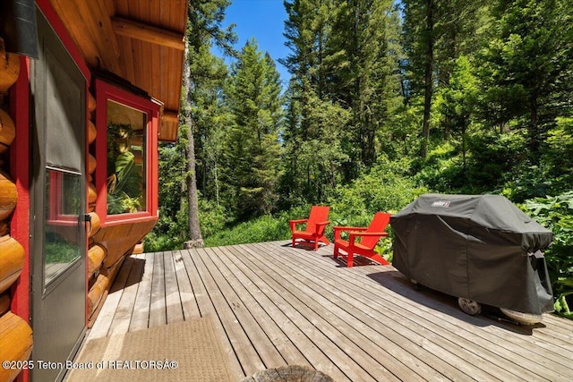 6250 W Paintbrush Trl, Wilson, WY 83014 - deck with a grill