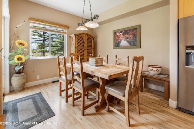 910 Powder Valley Rd Unit 20, Driggs, ID 83422 - dining space with baseboards and light wood-style flooring