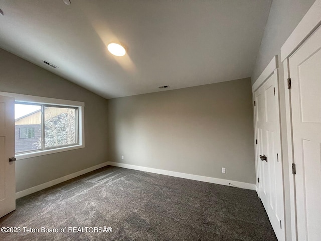 140 Homestead Rd Unit 508, Victor, ID 83455 - unfurnished bedroom with lofted ceiling and carpet flooring