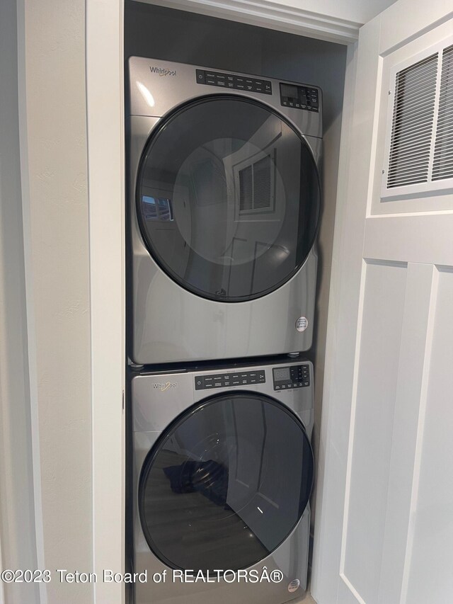 140 Homestead Rd Unit 508, Victor, ID 83455 - laundry area with stacked washer and clothes dryer