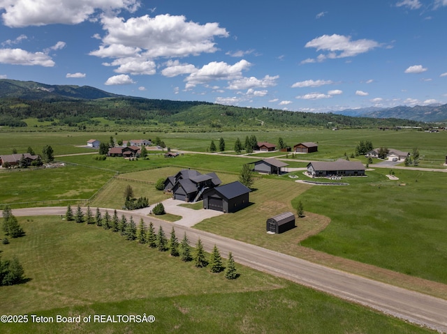 92 Ashley Dr, Alpine, WY 83128 - overview of rural landscape with a mountain backdrop and a pastoral area