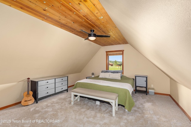 92 Ashley Dr, Alpine, WY 83128 - bedroom with vaulted ceiling, carpet floors, and ceiling fan