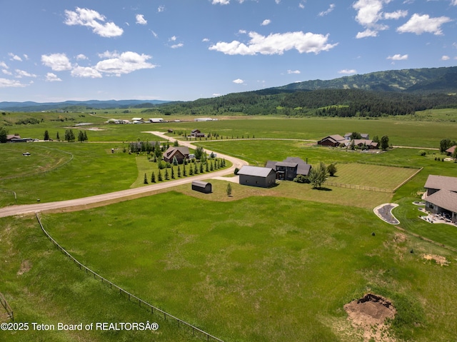 92 Ashley Dr, Alpine, WY 83128 - overview of rural landscape featuring a mountain backdrop and a pastoral area