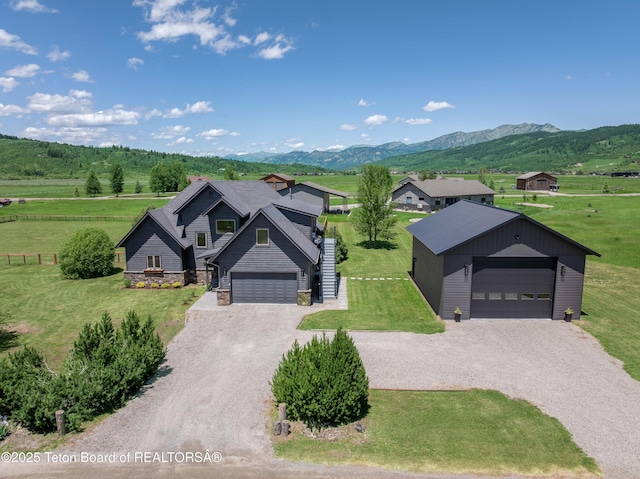 92 Ashley Dr, Alpine, WY 83128 - aerial view of property and surrounding area featuring a mountainous background