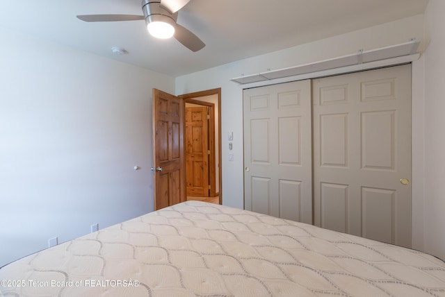 55 Virginian Ln Unit 55-2, Jackson, WY 83002 - bedroom featuring a closet and ceiling fan