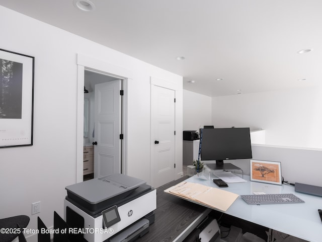 112 Aspen Meadows Rd Unit 36, Driggs, ID 83422 - home office with recessed lighting and wood finished floors
