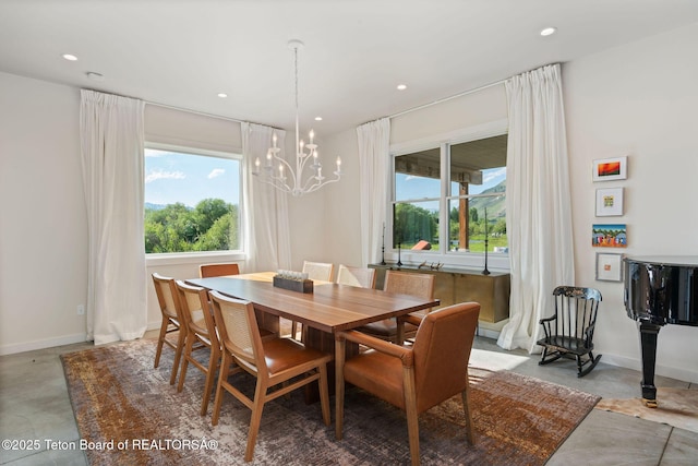 4345 Melody Ranch Dr, Jackson, WY 83001 - dining room with a chandelier and recessed lighting