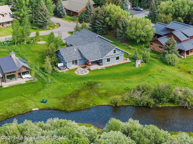 4345 Melody Ranch Dr, Jackson, WY 83001 - view from above of property featuring a large body of water