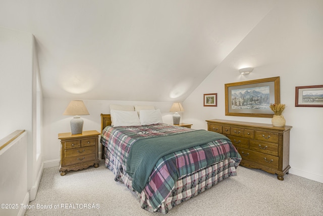 536 Shadow Brook Ln, Driggs, ID 83422 - carpeted bedroom with lofted ceiling and baseboards