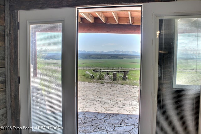 3525 W 13000 N, Felt, ID 83424 - doorway to outside featuring a mountain view and a heating unit