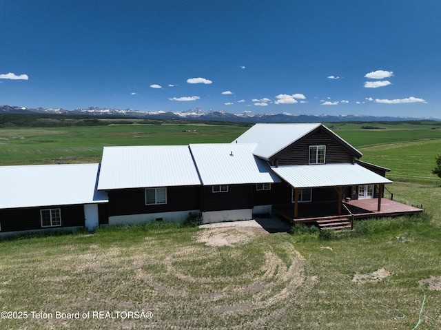 3525 W 13000 N, Felt, ID 83424 - view of front facade featuring a metal roof and a mountain view