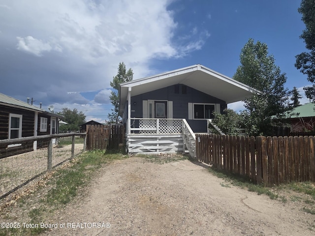 321 Smith Ave, Big Piney, WY 83113 - view of front of house featuring a porch