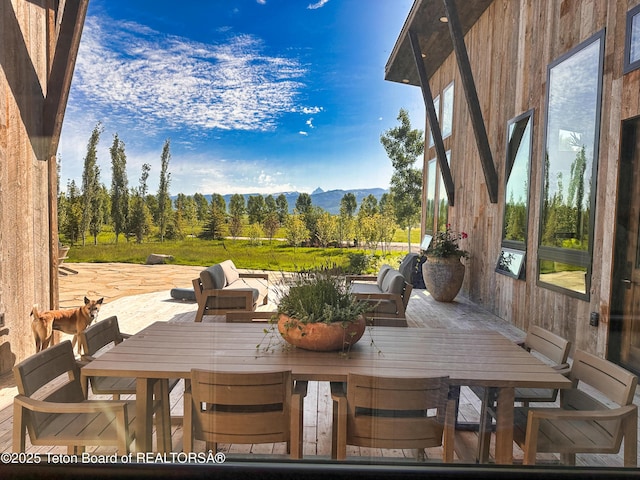 9632 Little Pine Ln, Victor, ID 83455 - view of patio / terrace featuring outdoor dining space