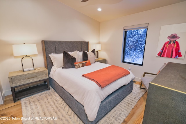 9632 Little Pine Ln, Victor, ID 83455 - bedroom featuring wood finished floors and recessed lighting