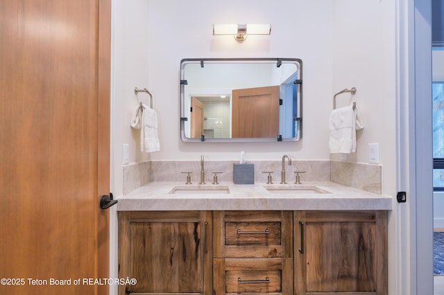 9632 Little Pine Ln, Victor, ID 83455 - full bathroom featuring double vanity