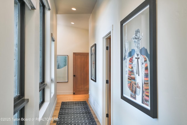 9632 Little Pine Ln, Victor, ID 83455 - hall with light wood finished floors and recessed lighting