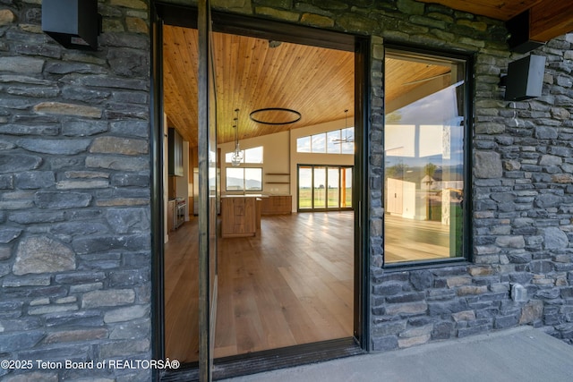 9346 Basin Dr, Victor, ID 83455 - view of exterior entry with stone siding