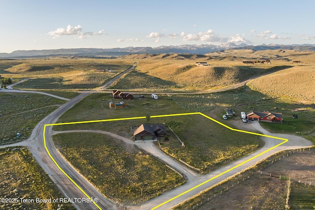3 Healers, Pinedale, WY 82941 - aerial view of sparsely populated area featuring mountains and property parcel outlined