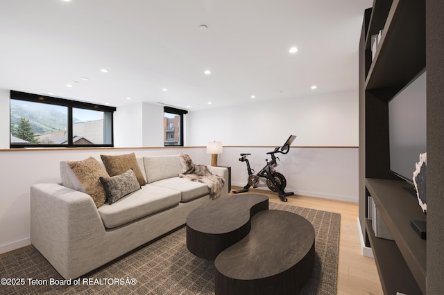 165 N Glenwood St # 30, Jackson, WY 83001 - living area featuring light wood finished floors and recessed lighting