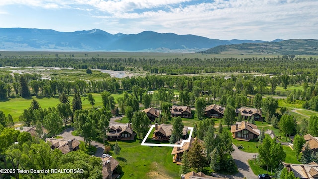 5862 N Coneflower Dr Unit 17, Jackson, WY 83001 - aerial view of residential area with mountains
