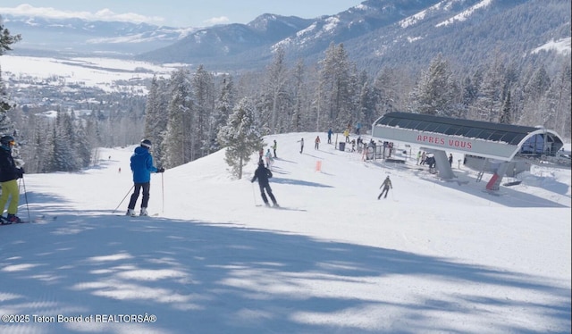 7970 N Granite Ridge Rd, Teton Village, WY 83025 - view of mountain backdrop featuring a forest