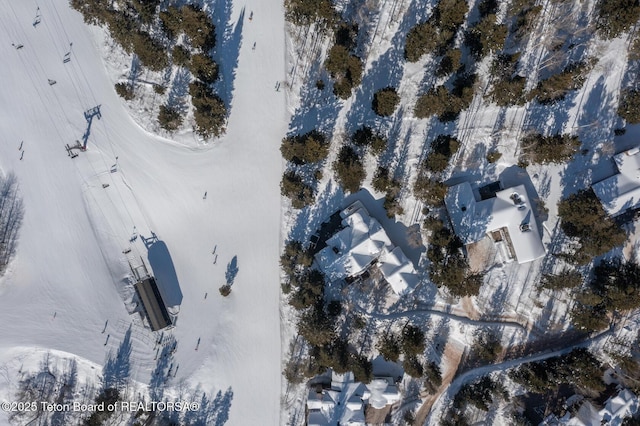 7970 N Granite Ridge Rd, Teton Village, WY 83025 - view of snowy aerial view