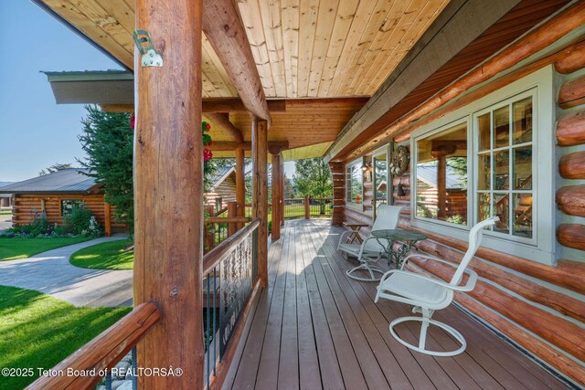 5100 Country Club Dr, Victor, ID 83455 - view of wooden porch