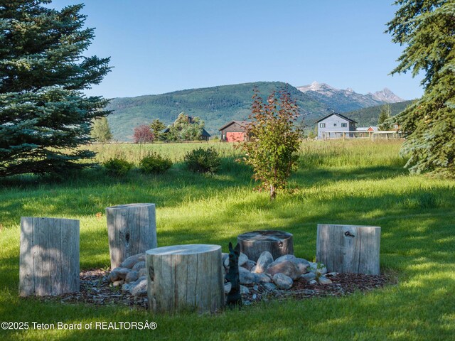 5100 Country Club Dr, Victor, ID 83455 - view of yard featuring a mountain view