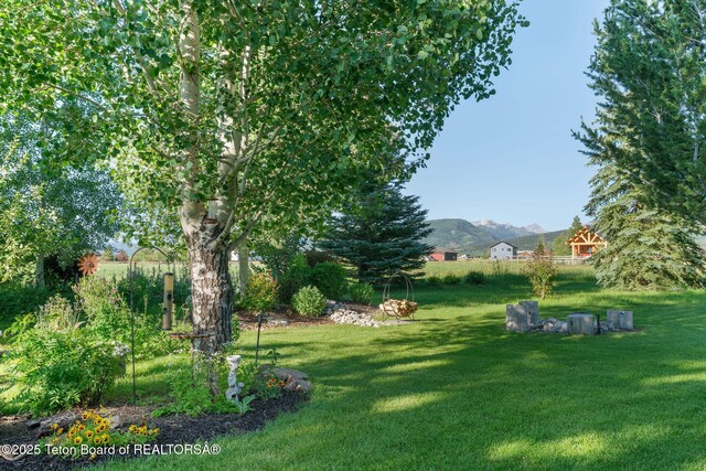 5100 Country Club Dr, Victor, ID 83455 - view of green lawn with a mountain view