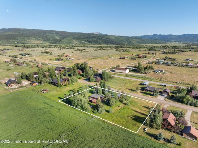 5100 Country Club Dr, Victor, ID 83455 - view of rural area with property boundaries highlighted and a mountainous background