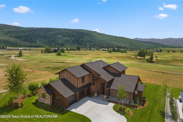 555 Silver Fox Ln, Victor, ID 83455 - aerial view of property and surrounding area featuring a mountain backdrop