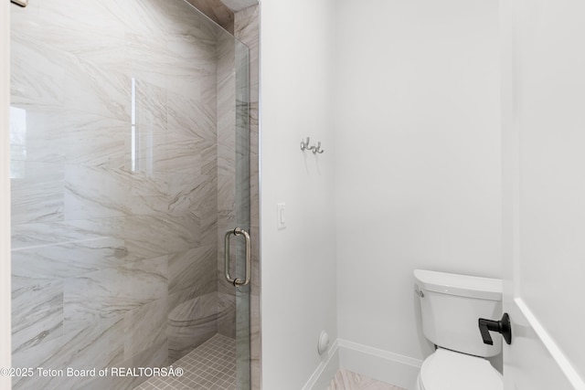 555 Silver Fox Ln, Victor, ID 83455 - bathroom featuring toilet and a stall shower