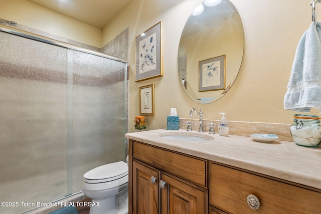 6289 Fox Meadows Dr, Victor, ID 83455 - full bath with vanity and a stall shower