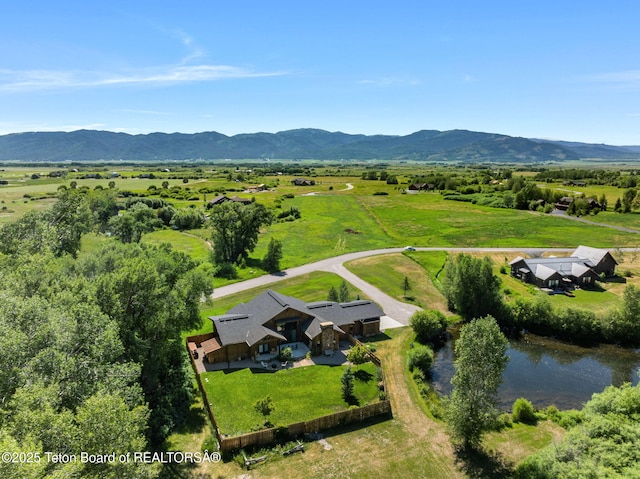 6289 Fox Meadows Dr, Victor, ID 83455 - aerial view of sparsely populated area with a mountain backdrop