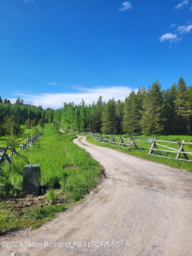 141 W 12250 N, Tetonia, ID 83452 - view of dirt / gravel road featuring a forest view and a view of rural / pastoral area