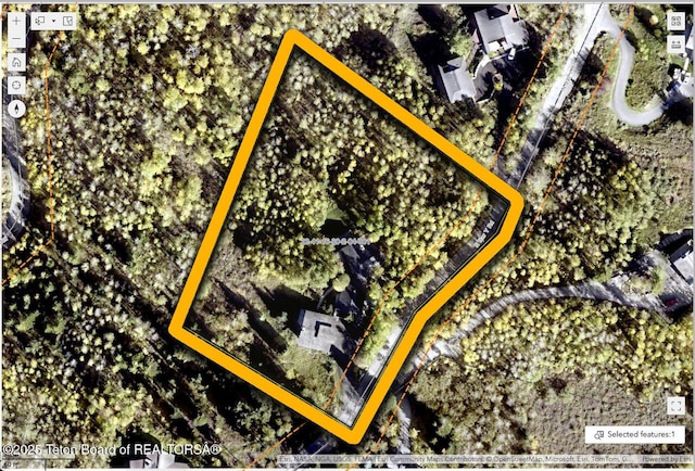 750 N Bar Y Rd, Jackson, WY 83001 - aerial overview of property's location featuring property boundaries highlighted