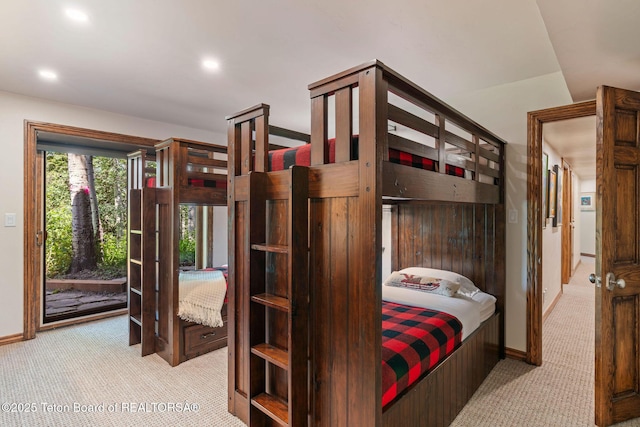 750 N Bar Y Rd, Jackson, WY 83001 - carpeted bedroom featuring access to outside and recessed lighting