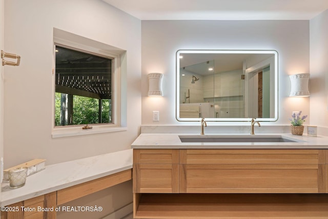 750 N Bar Y Rd, Jackson, WY 83001 - full bathroom with vanity and a stall shower