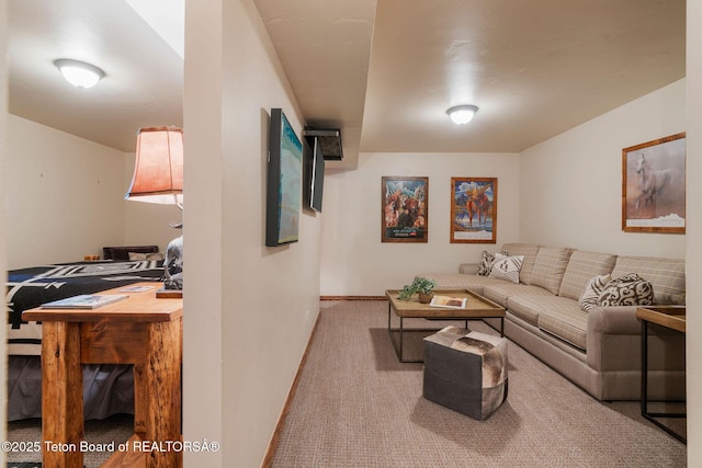 750 N Bar Y Rd, Jackson, WY 83001 - carpeted living room featuring baseboards