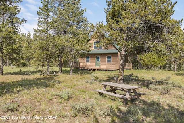 3320 Griffel Ct, Island Park, ID 83429 - view of yard with a deck