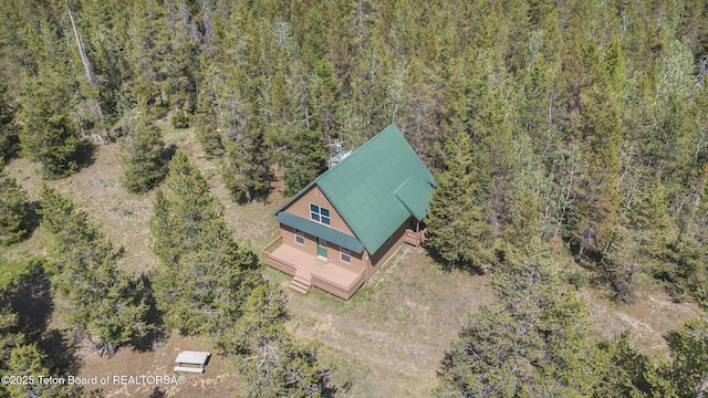 3320 Griffel Ct, Island Park, ID 83429 - aerial view of property and surrounding area with a forest