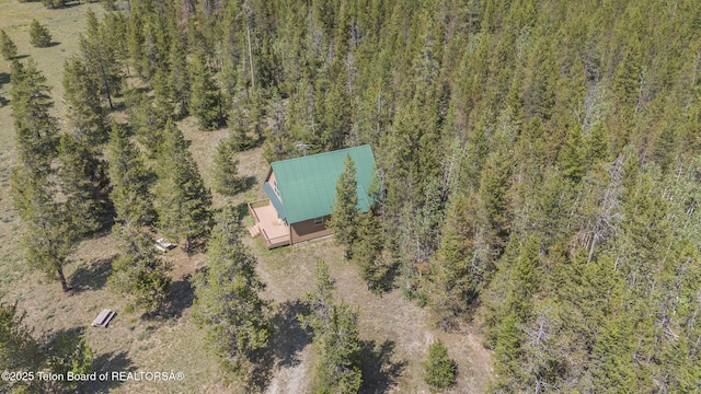 3320 Griffel Ct, Island Park, ID 83429 - aerial view of property and surrounding area with a heavily wooded area