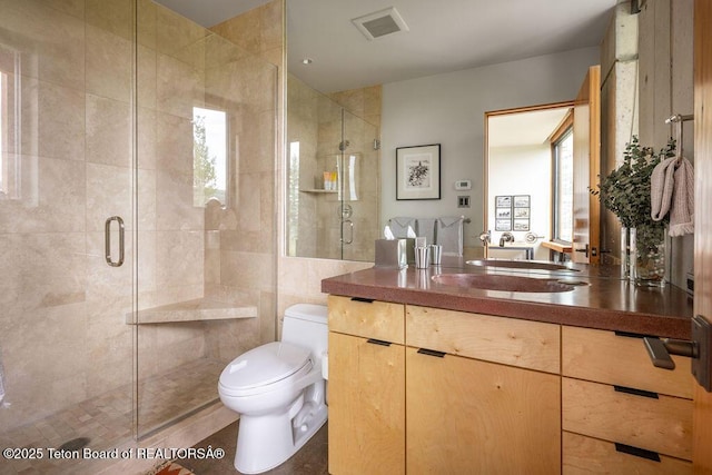 1955 W Bohnetts Rd, Jackson, WY 83001 - full bathroom featuring vanity and a shower stall