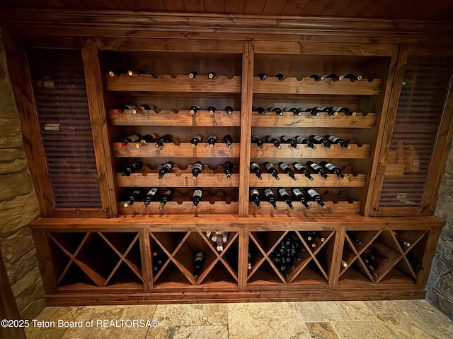 70 Hastings Dr, Victor, ID 83455 - wine area featuring stone finish flooring