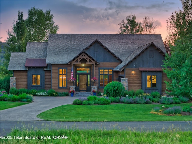 70 Hastings Dr, Victor, ID 83455 - view of front of home with a front lawn