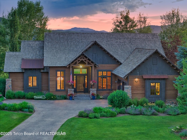 70 Hastings Dr, Victor, ID 83455 - view of front of property featuring a yard and a mountain view