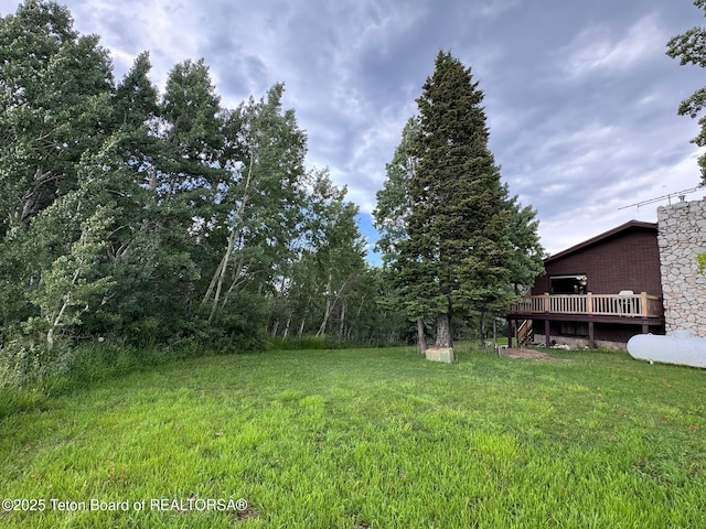 13280 N 3750 W, Felt, ID 83424 - view of green lawn with a deck