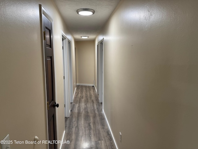 13280 N 3750 W, Felt, ID 83424 - hallway featuring dark wood-type flooring and baseboards