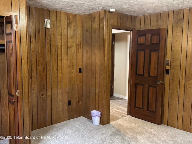 13280 N 3750 W, Felt, ID 83424 - empty room with wood walls, a textured ceiling, and carpet