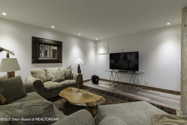 580 Moulton Loop Rd, Jackson, WY 83001 - living area with wood finished floors and recessed lighting
